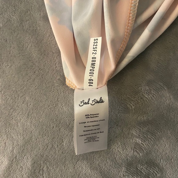 Bad Birdie Mens 2XL Tropical Floral Print Golf Polo Peach Blue Green NWT Gift - Picture 9 of 10